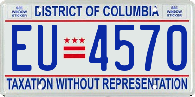 DC license plate EU4570