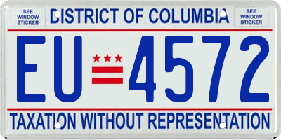 DC license plate EU4572