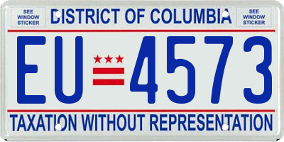 DC license plate EU4573