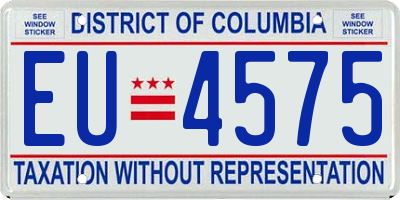 DC license plate EU4575
