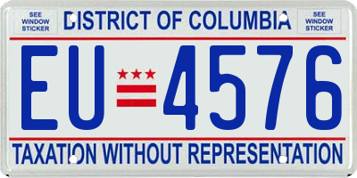 DC license plate EU4576
