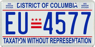 DC license plate EU4577