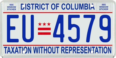 DC license plate EU4579
