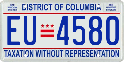 DC license plate EU4580