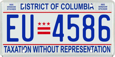DC license plate EU4586