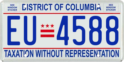 DC license plate EU4588
