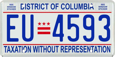 DC license plate EU4593