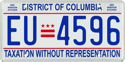 DC license plate EU4596