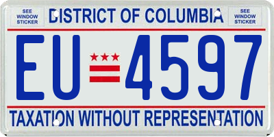 DC license plate EU4597