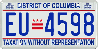 DC license plate EU4598
