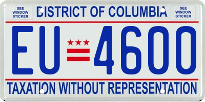 DC license plate EU4600