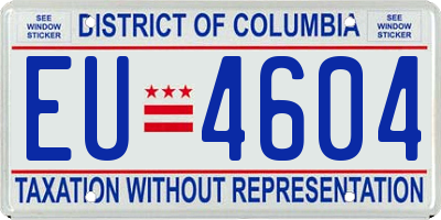 DC license plate EU4604