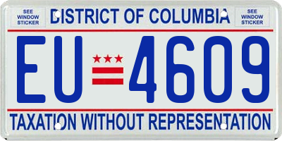 DC license plate EU4609