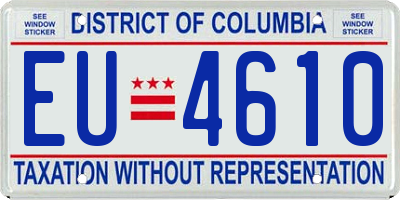 DC license plate EU4610