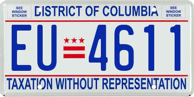 DC license plate EU4611