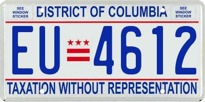 DC license plate EU4612