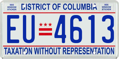 DC license plate EU4613