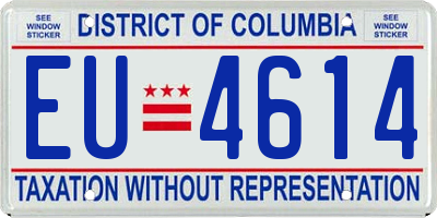 DC license plate EU4614