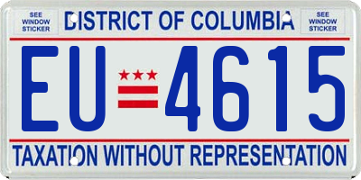 DC license plate EU4615