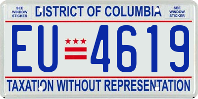 DC license plate EU4619