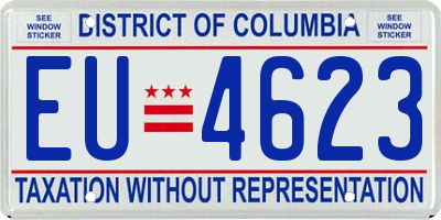DC license plate EU4623