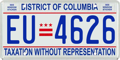DC license plate EU4626