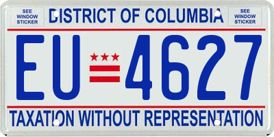 DC license plate EU4627