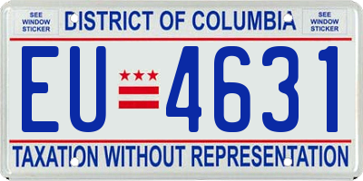 DC license plate EU4631