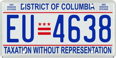 DC license plate EU4638