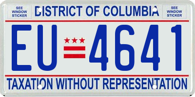 DC license plate EU4641