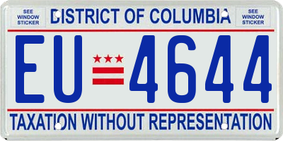 DC license plate EU4644