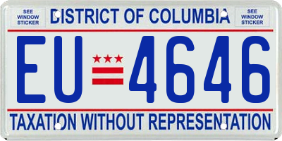 DC license plate EU4646