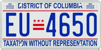 DC license plate EU4650