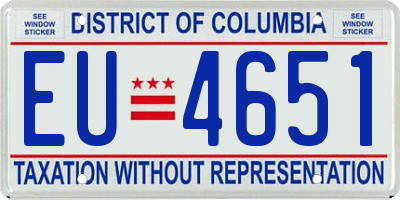 DC license plate EU4651