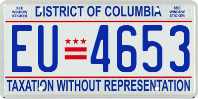 DC license plate EU4653