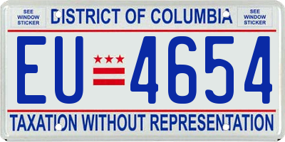 DC license plate EU4654