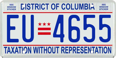 DC license plate EU4655