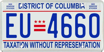 DC license plate EU4660