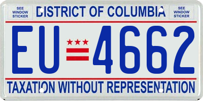 DC license plate EU4662