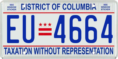 DC license plate EU4664