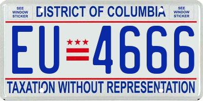 DC license plate EU4666