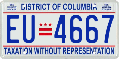 DC license plate EU4667