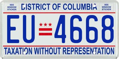 DC license plate EU4668