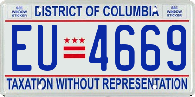 DC license plate EU4669