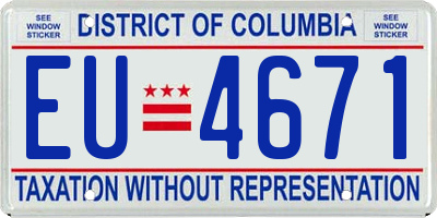 DC license plate EU4671