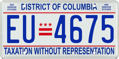 DC license plate EU4675