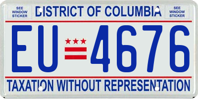 DC license plate EU4676