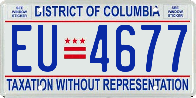 DC license plate EU4677