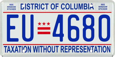 DC license plate EU4680