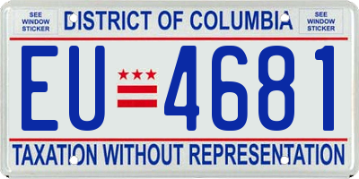 DC license plate EU4681